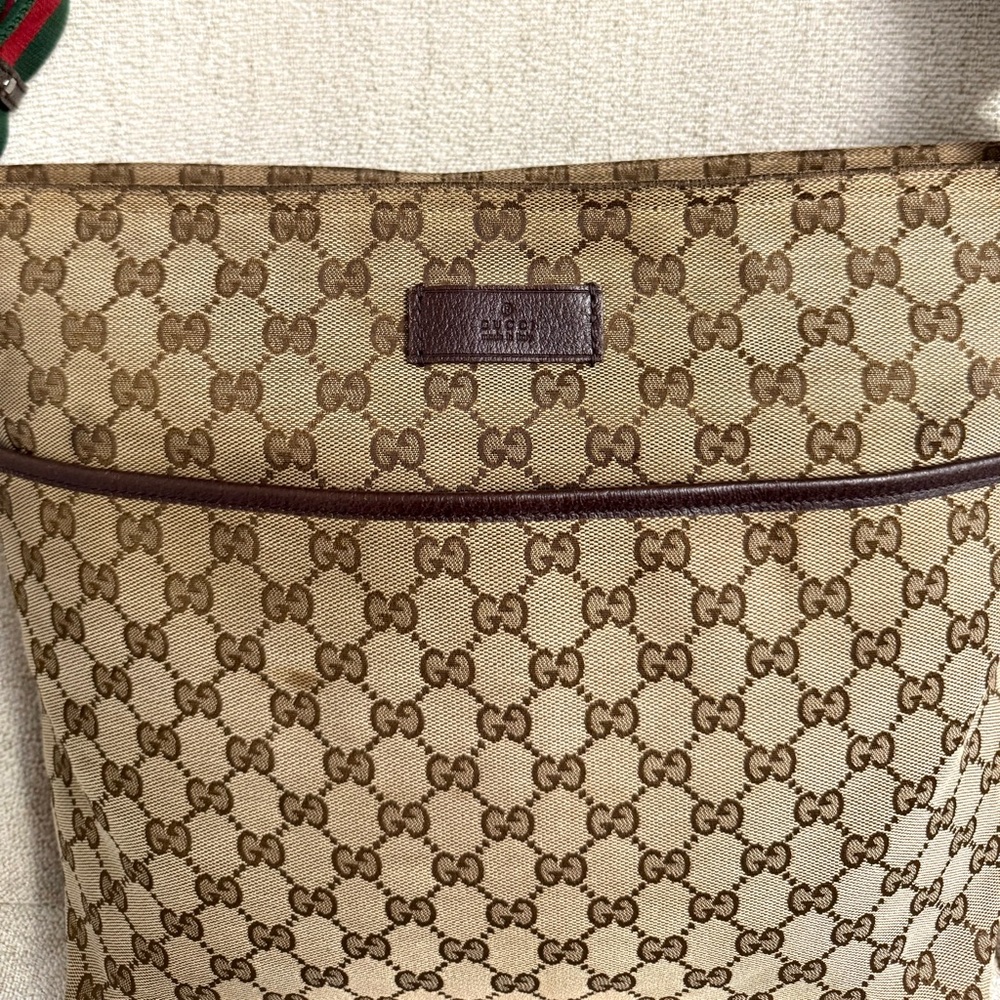 Authentic Gucci unisex messenger bag brown monogram canvas - Picture 7 of 16